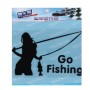 Красота Go Fishing Styling Offerice Car Sticker, размер: 14см x 8,5 см (черный)