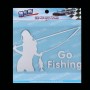 Красота Go Fishing Styling Offerice Car Sticker, размер: 14 см х 8,5 см (серебро)