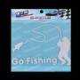 10 ПК Go Go Рыбалка Стильбальная наклейка с отражающей автомобилем, размер: 14 см х 9,5 см (серебро)