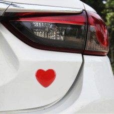 Форма сердца автомобиль металлический корпус декоративная наклейка (красная)