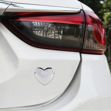 Форма сердца автомобиль металлический корпус декоративная наклейка (серебро)
