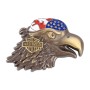 Eagle Head Pattern Car Metal Body Decorative Sticker (Bronze)