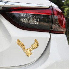 Hawk Pattern Car Metal Body Decorative Sticker (Gold)