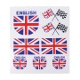 England National Flag Style 3D Characteristic Digital Simulation Car Paper Sticker