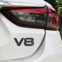 V8 Separate Shape Car Metal Body Decorative Sticker