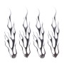 4 PCS Flame Pattern Car Stickers(Silver)