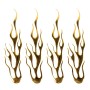 4 PCS Flame Pattern Car Stickers(Gold)