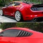 2 PCS Carbon Fiber Painted Panel Side Window Louver Cover Cooling Panel Trim Set for Ford Mustang 2015-2018