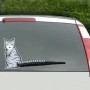 Vehicle Car Rear Windshield Window Wiper Reflective Self-Adhesive Smiling Cat Moving Tail Vinyl Decal Sticker