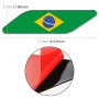 2 PCS Brazilian Flag Pattern Car-Styling Sticker Random Decorative Sticker