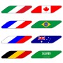 2 PCS Brazilian Flag Pattern Car-Styling Sticker Random Decorative Sticker