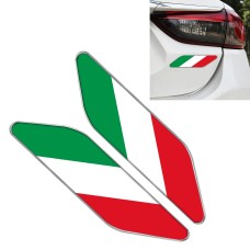 2 PCS Italian Flag Pattern Car-Styling Sticker Random Decorative Sticker