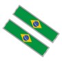 2 PCS Brazilian Flag Pattern Rectangle Car-Styling Sticker Random Decorative Sticker