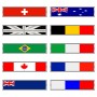 2 PCS Brazilian Flag Pattern Rectangle Car-Styling Sticker Random Decorative Sticker