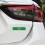 2 PCS Brazilian Flag Pattern Rectangle Car-Styling Sticker Random Decorative Sticker