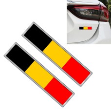 2 PCS Belgium Flag Pattern Rectangle Car-Styling Sticker Random Decorative Sticker