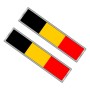 2 PCS Belgium Flag Pattern Rectangle Car-Styling Sticker Random Decorative Sticker