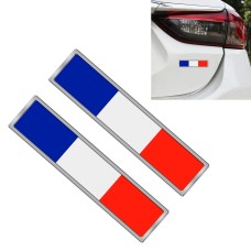 2 PCS France Flag Pattern Rectangle Car-Styling Sticker Random Decorative Sticker