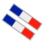 2 PCS France Flag Pattern Rectangle Car-Styling Sticker Random Decorative Sticker