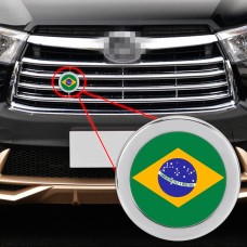 Устроение автомобилей бразильское флаг шаблон металлический передняя решетка с сетью насекомого сети.