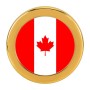 Устройство автомобиля канадского рисунка флага металлическая передняя решетка с сетью насекомые сети декоративная наклейка случайная наклейка, диаметр: 5,4 см (золото)