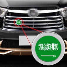 Устроение в стиле автомобиля Саудовская Аравия Флаг Паттерн Металлический передняя решетка с сетью насекомых сети декоративная наклейка Случайная наклейка, диаметр: 5,4 см (серебро)