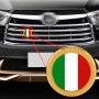 Устройство автомобилей итальянское флаг шаблон металлический передняя решетка с сетью насекомого декоративной наклейки Случайная наклейка, диаметр: 5,4 см (золото)