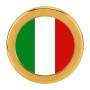 Устройство автомобилей итальянское флаг шаблон металлический передняя решетка с сетью насекомого декоративной наклейки Случайная наклейка, диаметр: 5,4 см (золото)