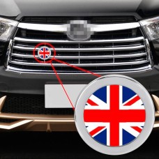 Устроение в стиле автомобилей британское флаг шаблон металлический передняя решетка с сетью насекомого декоративной наклейки случайная наклейка, диаметр: 5,4 см (серебро)