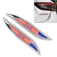 2 PCS USA Flag Pattern Car-Styling Sticker Random Decorative Sticker