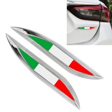 2 PCS Italian Flag Pattern Car-Styling Sticker Random Decorative Sticker