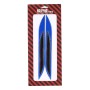 2 PCS Carbon Fiber Car-Styling Rear Bumper Decorative Strip, External Reflection + Inner Carbon Fiber(Blue)