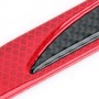 2 PCS Carbon Fiber Car-Styling Rear Bumper Decorative Strip, External Reflection + Inner Carbon Fiber(Red)