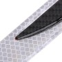 2 PCS Carbon Fiber Car-Styling Rear Bumper Decorative Strip, External Reflection + Inner Carbon Fiber(White)