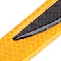 2 PCS Carbon Fiber Car-Styling Rear Bumper Decorative Strip, External Reflection + Inner Carbon Fiber(Yellow)