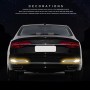 2 PCS Carbon Fiber Car-Styling Rear Bumper Decorative Strip, External Reflection + Inner Carbon Fiber(Yellow)