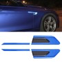 2 PCS Carbon Fiber Car-Styling Fender Reflective Bumper Decorative Strip, External Reflection + Inner Carbon Fiber(Blue)