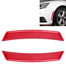 2 PCS Car-Styling Wheel Eyebrow Decorative Sticker Decorative Strip (Red)