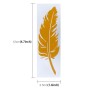 10 PCS Emblem Feather Car Stickers Waterproof Plastic Decal Sticker(Orange)