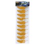 10 PCS Emblem Feather Car Stickers Waterproof Plastic Decal Sticker(Orange)