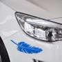 10 PCS Emblem Feather Car Stickers Waterproof Plastic Decal Sticker(Blue)