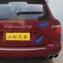 10 PCS Emblem Feather Car Stickers Waterproof Plastic Decal Sticker(Blue)