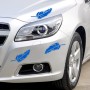 10 PCS Emblem Feather Car Stickers Waterproof Plastic Decal Sticker(Blue)