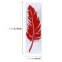 10 PCS Emblem Feather Car Stickers Waterproof Plastic Decal Sticker(Red)