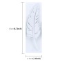 10 PCS Emblem Feather Car Stickers Waterproof Plastic Decal Sticker(White)