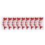 9 PCS Fish Bone Shape Plastic Car Free Sticker(Red)