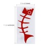 9 PCS Fish Bone Shape Plastic Car Free Sticker(Red)