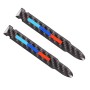 2 PCS Car-Styling Baby Blue + Dark Blue + Red Rearview Mirror Decorative Strip