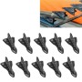 10 PCS Universal Car Carbon Fiber Shark Fin Diffuser Vortex Generator Roof Spoiler