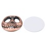 Skull Bone Shape Auto Sticker 3D Metal Fashion Car Stickers(Champagne Gold)